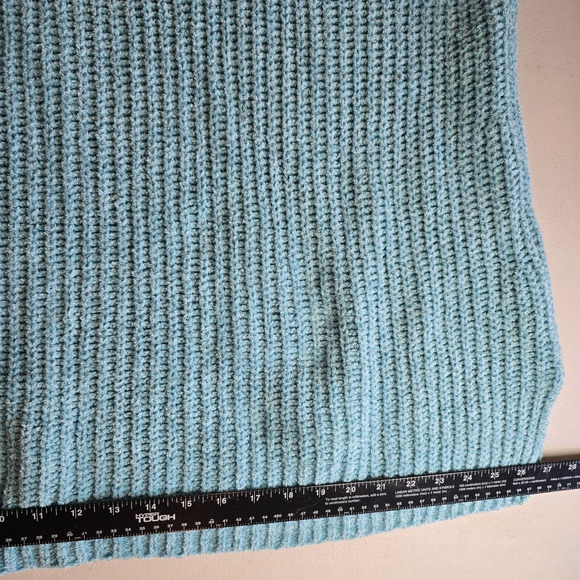 Lane Bryant Sweater Women's 18 / 20 Blue Key Hole V-Neck Turtleneck Long Sleeve - Picture 13 of 16